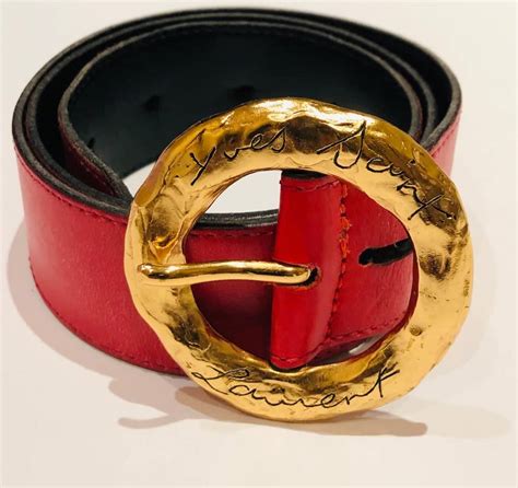 mens red ysl belt